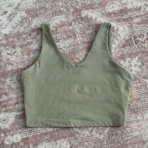 Sleek Olive Women's Crop Top